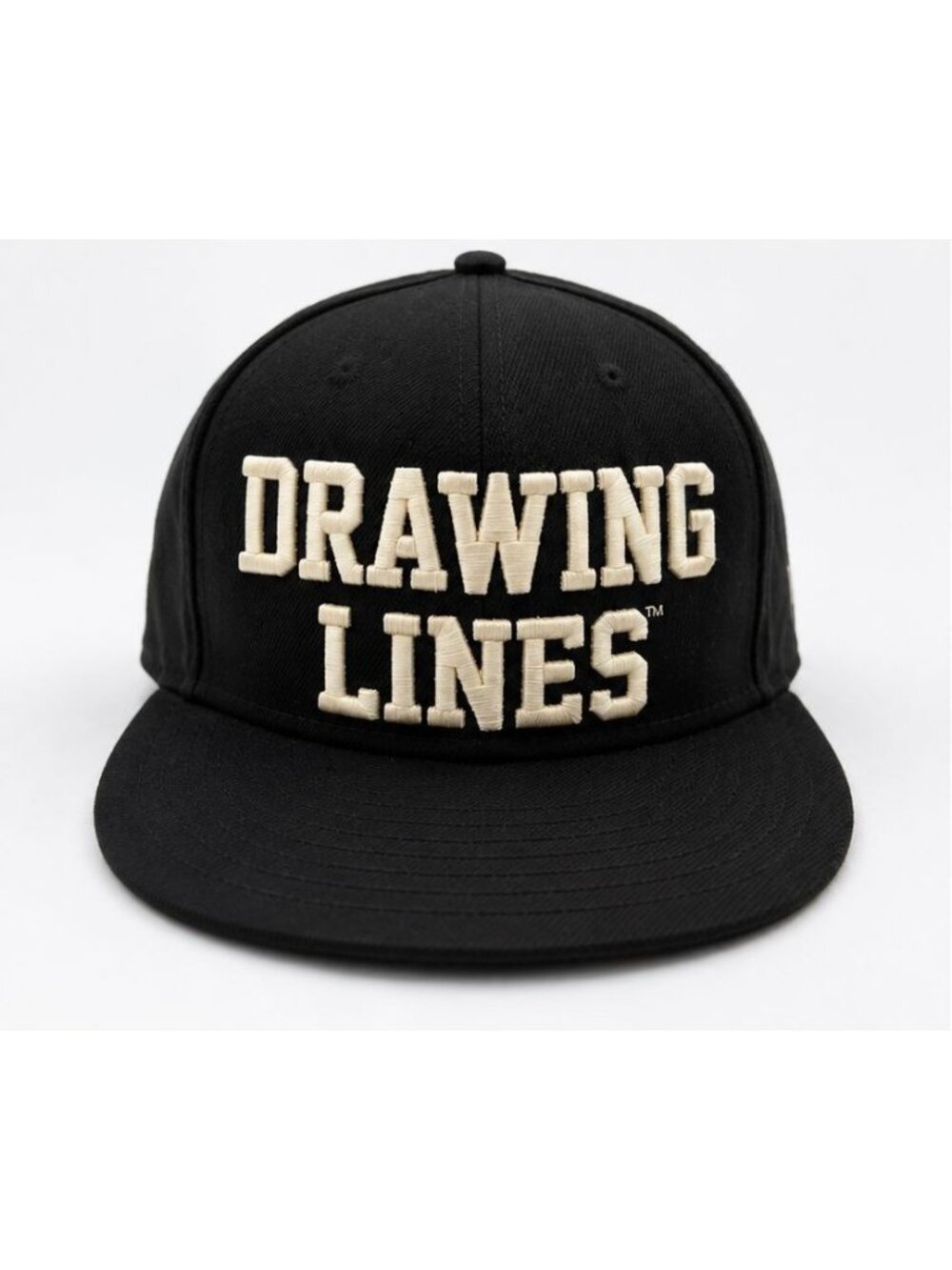 The Hundreds x New Era Drawing Lines Fitted Hat Black Cream Size 7 5/8 2012